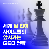 세계 탑 티어 사이트의 앞서가는 GEO 전략🏃‍♂️‍➡️세상에서 가장 많이 검색되는 '건강' 분야 리더들은 이렇게 먼저 달려가요.