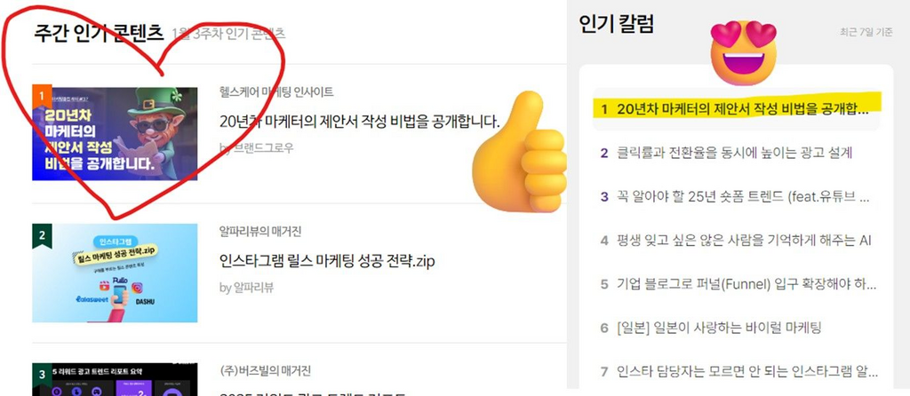마케팅 커뮤니티 채널 1위를 기록한 레터 (이미지: 오픈애즈, 아이보스)
