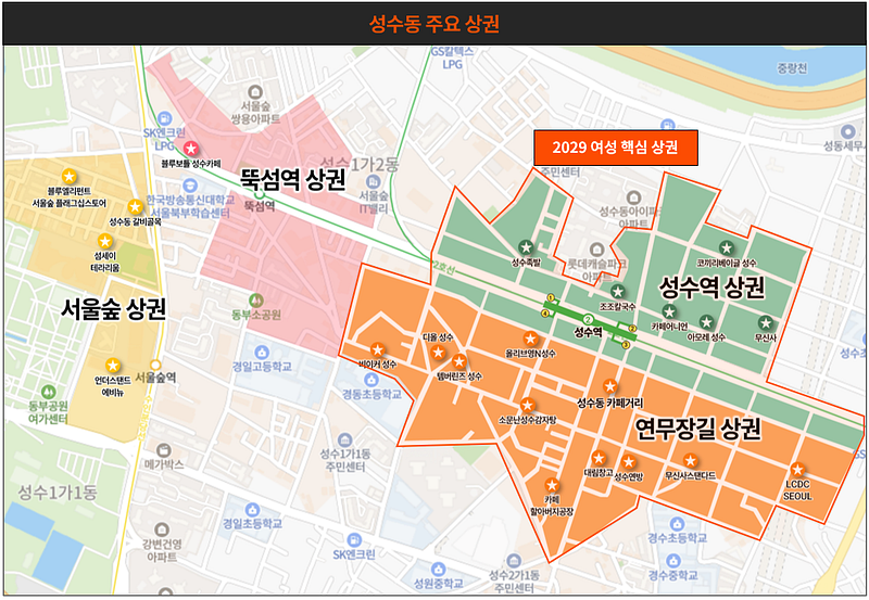 성수동 주요 상권